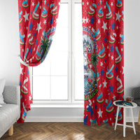 Christmas In July USA Soccer Window Curtain Surfing Santa Flamingo Summer Watermelon
