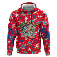 Christmas In July USA Soccer Zip Hoodie Surfing Santa Flamingo Summer Watermelon