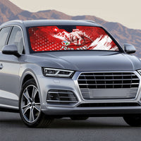Personalized Switzerland Ibex Soccer 2026 Auto Sun Shade Grunge Swiss Football Cross Mountain