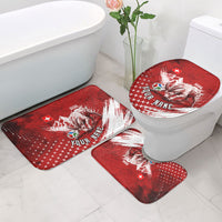 Personalized Switzerland Ibex Soccer 2026 Bathroom Set Grunge Swiss Football Cross Mountain