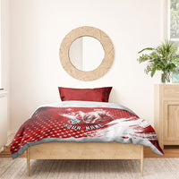 Personalized Switzerland Ibex Soccer 2026 Bedding Set Grunge Swiss Football Cross Mountain