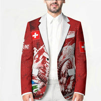 Personalized Switzerland Ibex Soccer 2026 Blazer Grunge Swiss Football Cross Mountain