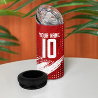 Personalized Switzerland Ibex Soccer 2026 4 in 1 Can Cooler Tumbler Grunge Swiss Football Cross Mountain