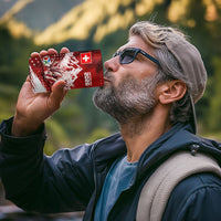 Personalized Switzerland Ibex Soccer 2026 4 in 1 Can Cooler Tumbler Grunge Swiss Football Cross Mountain