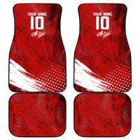 Personalized Switzerland Ibex Soccer 2026 Car Mats Grunge Swiss Football Cross Mountain