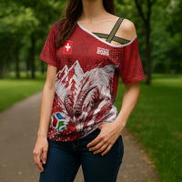 Personalized Switzerland Ibex Soccer 2026 Cross Shoulder Shirt Grunge Swiss Football Cross Mountain