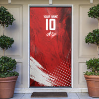 Personalized Switzerland Ibex Soccer 2026 Door Cover Grunge Swiss Football Cross Mountain
