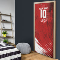 Personalized Switzerland Ibex Soccer 2026 Door Cover Grunge Swiss Football Cross Mountain