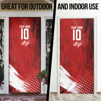Personalized Switzerland Ibex Soccer 2026 Door Cover Grunge Swiss Football Cross Mountain