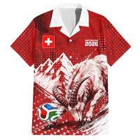 Personalized Switzerland Ibex Soccer 2026 Hawaiian Shirt Grunge Swiss Football Cross Mountain