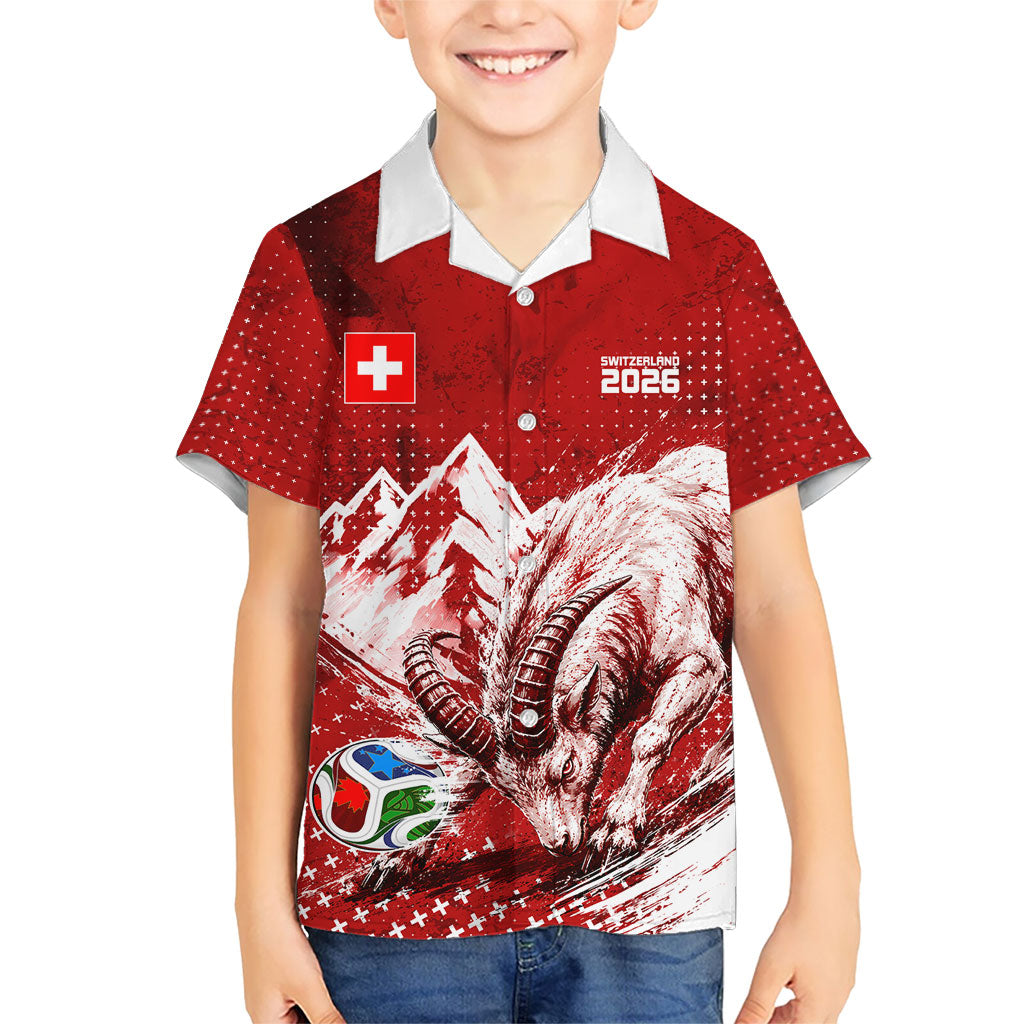Personalized Switzerland Ibex Soccer 2026 Hawaiian Shirt Grunge Swiss Football Cross Mountain