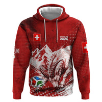 Personalized Switzerland Ibex Soccer 2026 Hoodie Grunge Swiss Football Cross Mountain