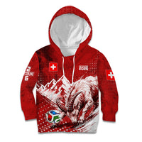 Personalized Switzerland Ibex Soccer 2026 Kid Hoodie Grunge Swiss Football Cross Mountain