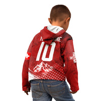 Personalized Switzerland Ibex Soccer 2026 Kid Hoodie Grunge Swiss Football Cross Mountain
