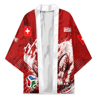 Personalized Switzerland Ibex Soccer 2026 Kimono Grunge Swiss Football Cross Mountain