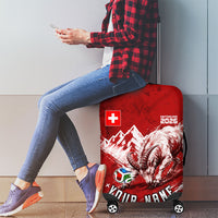 Personalized Switzerland Ibex Soccer 2026 Luggage Cover Grunge Swiss Football Cross Mountain