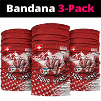 Personalized Switzerland Ibex Soccer 2026 Neck Gaiter Grunge Swiss Football Cross Mountain
