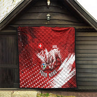 Personalized Switzerland Ibex Soccer 2026 Quilt Grunge Swiss Football Cross Mountain
