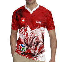Personalized Switzerland Ibex Soccer 2026 Rugby Jersey Grunge Swiss Football Cross Mountain