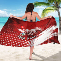 Personalized Switzerland Ibex Soccer 2026 Sarong Grunge Swiss Football Cross Mountain