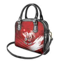 Personalized Switzerland Ibex Soccer 2026 Shoulder Handbag Grunge Swiss Football Cross Mountain
