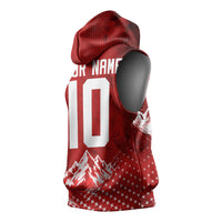 Personalized Switzerland Ibex Soccer 2026 Sleeveless Hoodie Grunge Swiss Football Cross Mountain