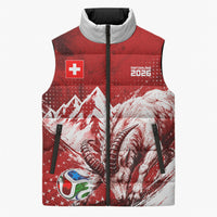 Personalized Switzerland Ibex Soccer 2026 Sleeveless Puffer Jacket Grunge Swiss Football Cross Mountain