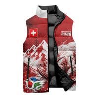 Personalized Switzerland Ibex Soccer 2026 Sleeveless Puffer Jacket Grunge Swiss Football Cross Mountain