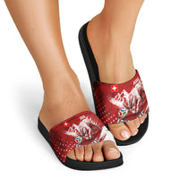 Personalized Switzerland Ibex Soccer 2026 Slide Sandals Grunge Swiss Football Cross Mountain