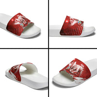 Personalized Switzerland Ibex Soccer 2026 Slide Sandals Grunge Swiss Football Cross Mountain