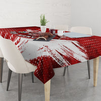 Personalized Switzerland Ibex Soccer 2026 Tablecloth Grunge Swiss Football Cross Mountain