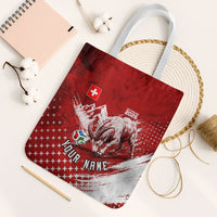 Personalized Switzerland Ibex Soccer 2026 Tote Bag Grunge Swiss Football Cross Mountain