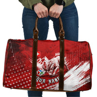 Personalized Switzerland Ibex Soccer 2026 Travel Bag Grunge Swiss Football Cross Mountain