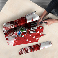 Personalized Switzerland Ibex Soccer 2026 Umbrella Grunge Swiss Football Cross Mountain
