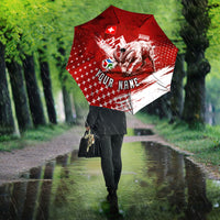 Personalized Switzerland Ibex Soccer 2026 Umbrella Grunge Swiss Football Cross Mountain