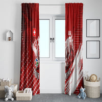 Personalized Switzerland Ibex Soccer 2026 Window Curtain Grunge Swiss Football Cross Mountain