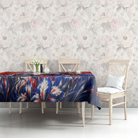 Personalized Croatia Marten Soccer 2026 Tablecloth Football Grunge Checkerboard Croatian Iris Floral