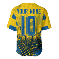 Personalized Sweden Dala Horse Soccer Baseball Jersey Grunge Swedish Flag Cheering Fans Floral