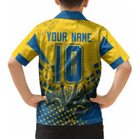 Personalized Sweden Dala Horse Soccer Hawaiian Shirt Grunge Swedish Flag Cheering Fans Floral