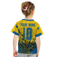 Personalized Sweden Dala Horse Soccer Kid T Shirt Grunge Swedish Flag Cheering Fans Floral