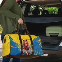 Personalized Sweden Dala Horse Soccer Travel Bag Grunge Swedish Flag Cheering Fans Floral