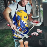 Personalized Bosnia Herzegovina Dragon Soccer Apron Bosnian Football Flag Stars Fleur De Lis Grunge