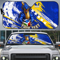 Personalized Bosnia Herzegovina Dragon Soccer Auto Sun Shade Bosnian Football Flag Stars Fleur De Lis Grunge