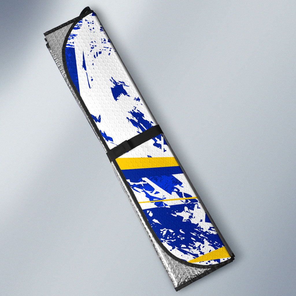 Personalized Bosnia Herzegovina Dragon Soccer Auto Sun Shade Bosnian Football Flag Stars Fleur De Lis Grunge