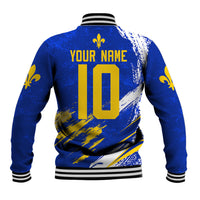 Personalized Bosnia Herzegovina Dragon Soccer Baseball Jacket Bosnian Football Flag Stars Fleur De Lis Grunge