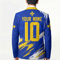 Personalized Bosnia Herzegovina Dragon Soccer Blazer Bosnian Football Flag Stars Fleur De Lis Grunge