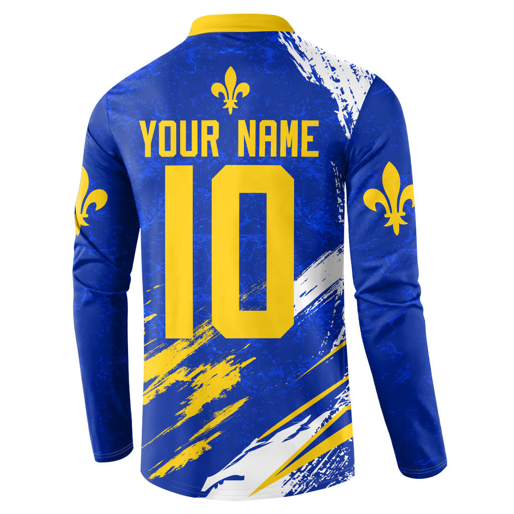 Personalized Bosnia Herzegovina Dragon Soccer Button Sweatshirt Bosnian Football Flag Stars Fleur De Lis Grunge