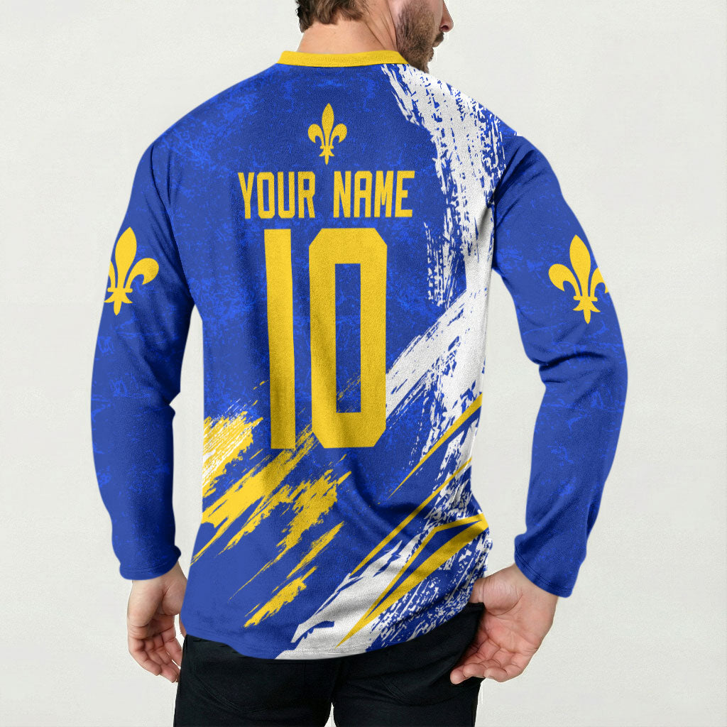 Personalized Bosnia Herzegovina Dragon Soccer Button Sweatshirt Bosnian Football Flag Stars Fleur De Lis Grunge