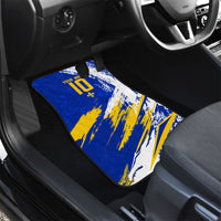 Personalized Bosnia Herzegovina Dragon Soccer Car Mats Bosnian Football Flag Stars Fleur De Lis Grunge