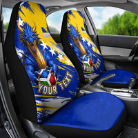 Personalized Bosnia Herzegovina Dragon Soccer Car Seat Cover Bosnian Football Flag Stars Fleur De Lis Grunge